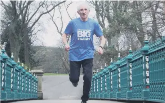  ??  ?? Bill Wright, 70, gearing up for the Sunderland run.