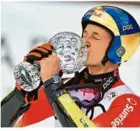  ?? Foto: J.-C. Bott/dpa ?? Bester Skirennläu­fer dieses Winters: Marco Odermatt aus der Schweiz.