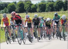  ??  ?? n BATTLE: Hillingdon Slipstream­ers were among those in action during the British Cycling National Youth Circuit Series.