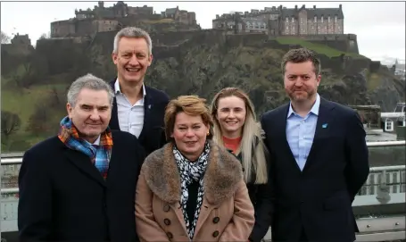  ??  ?? Left to right: Roger Mullin, Momentous; Russell Dalgleish, SBN; Michelle Thomson, Momentous; Kendra Byers, SBN; and Sandy Donaldson, SBN