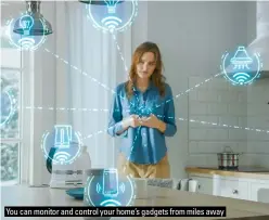  ?? ?? You can monitor and control your home’s gadgets from miles away