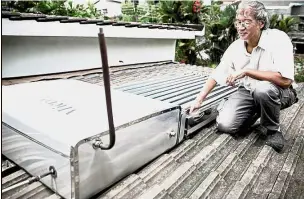  ??  ?? Malaysia
boleh: Teoh is happy to have brought recognitio­n to the country through his solar-powered water heater.