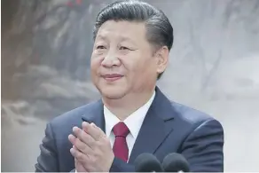  ?? LINTAO ZHANG/GETTY IMAGES ?? Chinese President Xi Jinping can expect to advance his country’s goals if he can back up his rhetoric about trade liberalism and better governance with action, writes Joe Chidley.