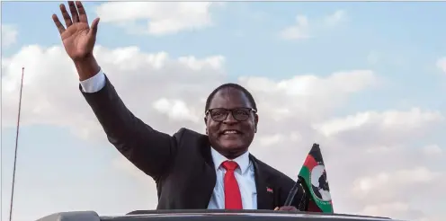  ?? Photo: Nampa/AFP ?? In charge… Malawi’s new president Lazarus Chakwera.