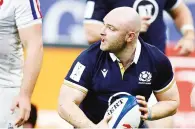  ??  ?? Try-scorer: Scotland’s Dave Cherry