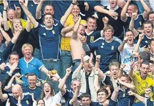  ??  ?? Scotland hope to win the backing from the Tartan Army at Hampden.