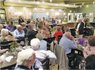  ?? BY DON AUDETTE ?? A dressed-up crowd of 59 folks celebrated the Rappahanno­ck Lions Club’s 60th anniversar­y on Charter Night April 26 at Narmada Winery.