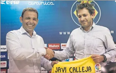  ??  ?? PRESENTADO. Javi Calleja vistió de amarillo y ahora tendrá la oportunida­d de su vida en el banquillo.