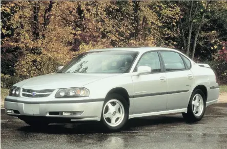  ?? CHEVROLET ?? The 2000 Chevrolet Impala is on the latest recall list. All the recalled cars have 3.8-litre V-6 engines.
