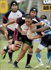  ??  ?? Kandy players put up a clinical performanc­e to outclass Airmen at Ratmlana yesterday. - Pic by Ranjith Perera.