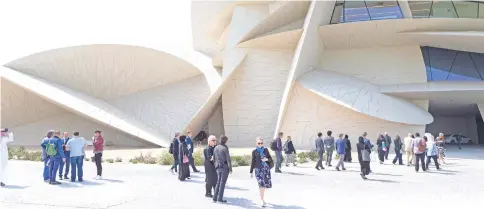  ?? — AFP photo ?? A glittering ceremony, expected to include Qatar’s ruler Sheikh Tamim bin Hamad al-Thani, Kuwaiti Emir Sheikh Sabah Al-Ahmad Al-Jaber Al-Sabah and French Prime Minister Edouard Philippe, takes place on Wednesday, with the doors opening to the public the next day.