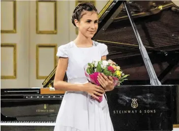  ?? BILD: SN/SF/MARCO BORELLI ?? Die junge Pianistin Alexandra Dovgan gab ihr Debüt bei den Salzburger Festspiele­n.