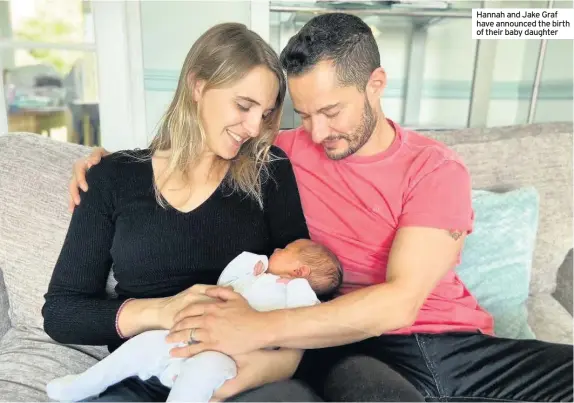 ??  ?? Hannah and Jake Graf have announced the birth of their baby daughter