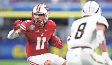  ?? GETTY IMAGES ?? Wisconsin wide receiver Jazz Peavy makes a move in the Cotton Bowl last season against Western Michigan.