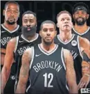  ??  ?? Las cinco estrellas de los Nets.