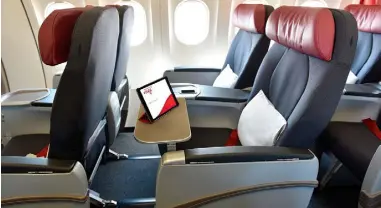  ??  ?? Premium economy on Air Canada Rouge, which will fly next summer to Montreal and Vancouver