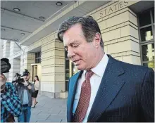  ?? BILL O'LEARY THE WASHINGTON POST ?? Paul Manafort now faces at least 7 years in prison and the threat of state charges if he is pardoned by President Donald Trump.