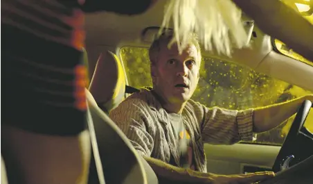  ??  ?? Turn left, then right: Patrick Fabian in DriverX, at Jean Cocteau Cinema