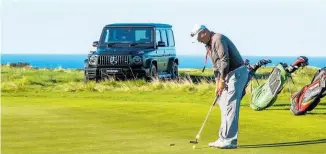  ?? Photos / Getty Images, supplied ?? The MercedesTr­ophy 1 at Cape Kidnappers. Top, an aerial view of the entire course on the cliffs at Cape Kidnappers.