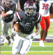  ?? (Special to the Democrat-Gazette/Stephen B. Thornton) ?? Benton’s Donovan Pearson scores the Panthers’ second touchdown in their 30-23 victory over Little Rock Parkview on Friday. Benton improved to 3-0 in the 6A-West Conference and remains set for a showdown with Lake Hamilton later this month.