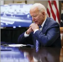  ?? ANDREW HARNIK — THE ASSOCIATED PRESS ?? President Joe Biden speaks with NASA’s Jet Propulsion Laboratory Mars 2020Persev­erance team, after congratula­ting them for successful­ly landing on Mars, during a virtual call in the Roosevelt Room at the White House, Thursday, March 4, 2021.