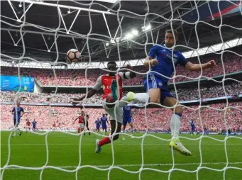  ??  ?? Cahill flicked the ball off the line in the first-half (Getty)