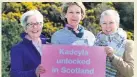  ??  ?? CAMPAIGN From left to right – Mary Allison, Anne MacLeanCha­ng and Alison Tait