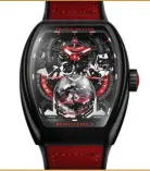  ??  ?? Franck Muller Vanguard Revolution 3 Skeleton.