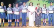  ?? SOURCED ?? (From left) Khaitan Public School, Ghaziabad celebrated its Recognitio­n day, to laud and bestow honour upon the students who have shown excellent prowess; Modern School, Greater Noida organised its Investitur­e ceremony.