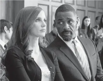  ?? STXFILMS ?? Jessica Chastain and Idris Elba in a scene from Molly's Game.