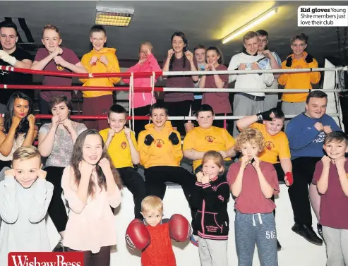  ??  ?? Kid gloves Young Shire members just love their club