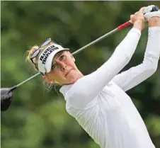  ??  ?? Jessica Korda of the US hits a shot during round two of the HSBC Women’s World Championsh­ip in Singapore on March 2, 2018. — AFP