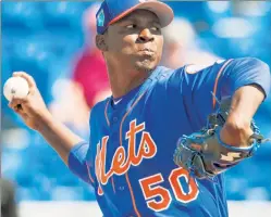  ?? Anthony J. Causi ?? EARLY EXIT: Rafael Montero pitched to a 9.00 ERA in seven spring appearance­s before tearing his UCL.