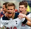  ?? ?? SPURRED ON: Eric Dier celebrates his opening goal