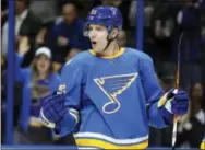  ?? JEFF ROBERSON — THE ASSOCIATED PRESS ?? The St. Louis Blues and defenseman Colton Parayko celebrates Colton Parayko agreed to a $27.5 million, fiveyear contract Thursday, just before the sides were set to go to arbitratio­n.