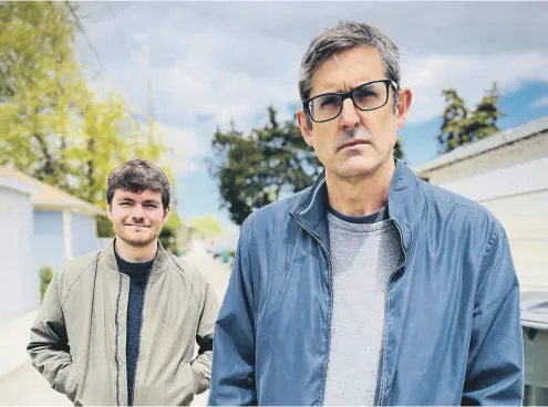  ?? BBC/MINDHOUSE PRODUCTION­S/DAN DEWSBURY. ?? FAR RIGHT: Nick Fuentes and Louis Theroux in the first episode of Louis Theroux: Forbidden America.