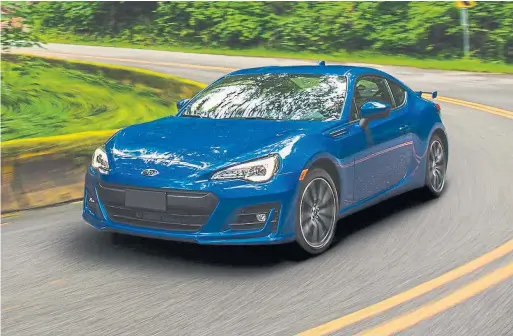  ?? SUBARU CANADA ?? A collaborat­ion between Toyota and Subaru has been building the Subaru BRZ sports coupes since 2012.