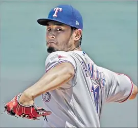  ?? Charlie Riedel Associated Press ?? YU DARVISH struggled in his most recent start, giving up 10 runs against the Miami Marlins last Wednesday. He sat out the 2015 season after elbow surgery.