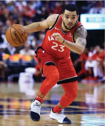  ?? VAUGHN RIDLEY/GETTY IMAGES ?? Fred VanVleet has carved out a role in the NBA with his work ethic, a characteri­stic worth emulating back home.