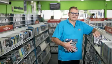  ?? ALDEN WILLIAMS/STUFF ?? Video store owner Nick Thomas says the closure of Civic Glenfield will hit older customers.