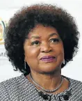  ??  ?? Speaker Baleka Mbete