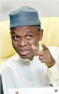  ??  ?? APC governorsh­ip candidate, Gov. Nasir El-Rufai of Kaduna State