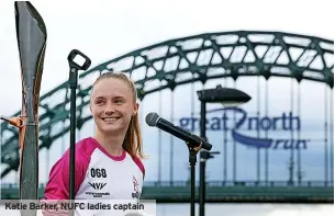  ?? ?? Katie Barker, NUFC ladies captain