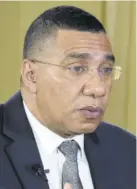  ?? ?? Prime Minister Andrew Holness