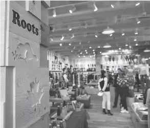  ??  ?? LAURA PEDERSEN / NATIONAL POST Apparel, footwear and accessorie­s company Roots has 120 locations across Canada, four in the U.S., and 138 stores in Taiwan and China with local partners.