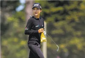  ?? Santiago Mejia / The Chronicle ?? Lydia Ko practices at Lake Merced on Wednesday. Once the world’s top-ranked player, she hasn’t won since her victory in a playoff at Lake Merced last year.