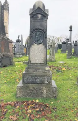  ??  ?? Tribute in stone Memorial was erected by Daniel Ferguson’s grateful patients and Dr Murray Cook, inset
