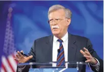  ?? ALEX BRANDON/ASSOCIATED PRESS ?? John Bolton, Donald Trump’s new national security adviser, speaks at the Conservati­ve Political Action Conference in Oxon Hill, Md., in February 2017.