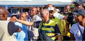  ?? / @MYANC ?? Former president Thabo Mbeki during a walkabout in Soweto said the ANC was addressing the ‘wrongs’ within the party.