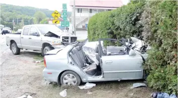  ?? PHOTO JEAN-FRANÇOIS RACINE ?? Deux femmes sont décédées hier suite à une collision à Saint-jean-de-brébeuf.